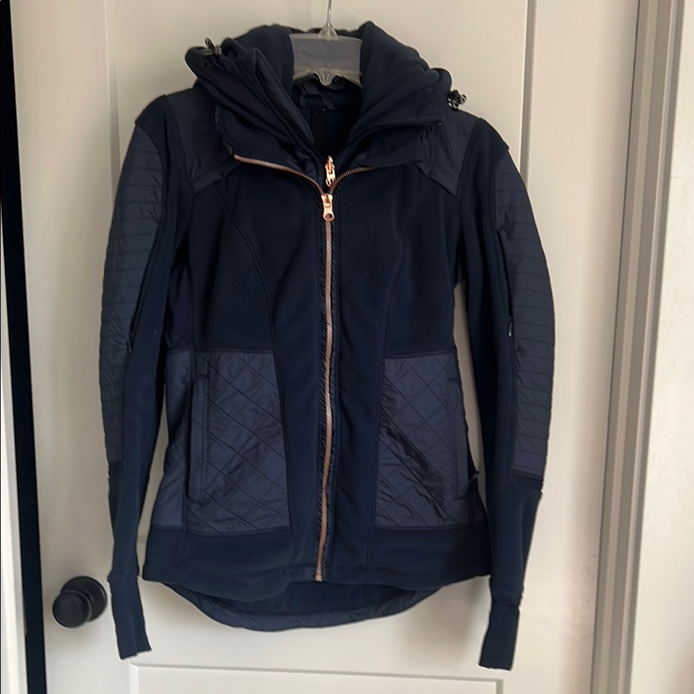 Women's Navy Blue Quilted Jacket
